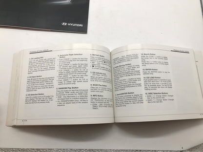 2011 Hyundai Sonata Owners Manual Set with Case OEM R01B05017