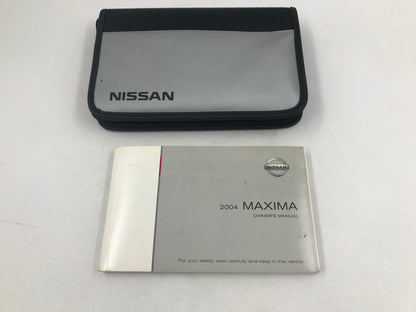 2004 Nissan Maxima Owners Manual with Case OEM D04B33085