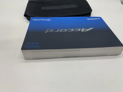 2015 Honda Accord Sedan Owners Manual Set with Case OEM A01B24024