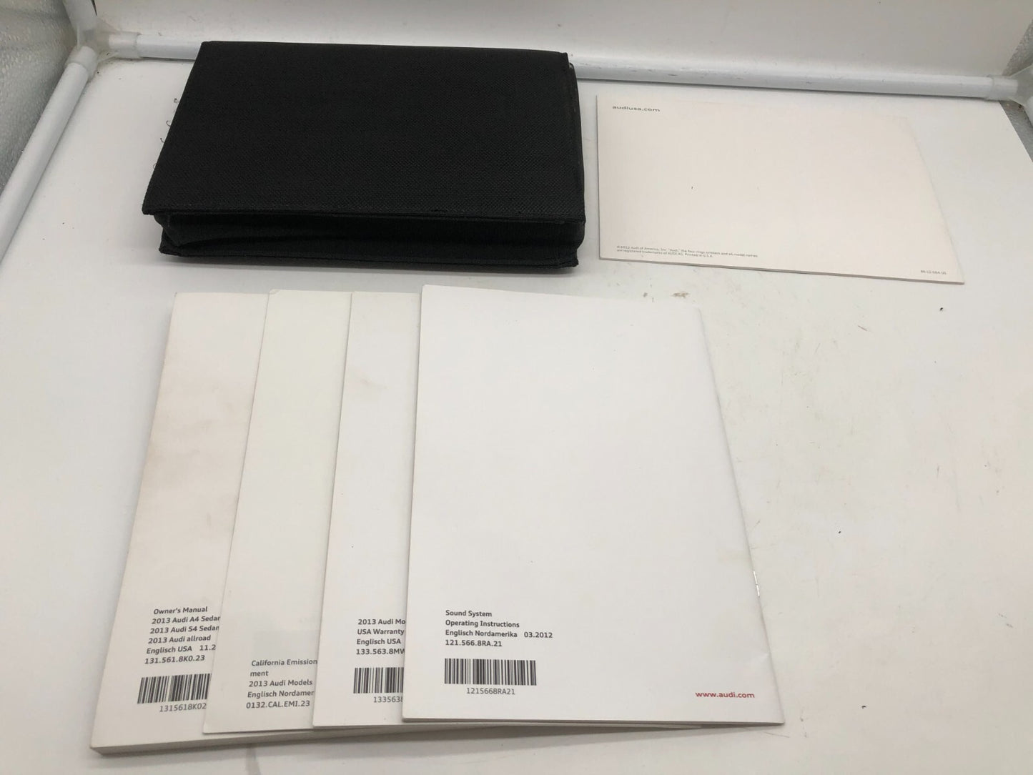 2013 Audi A4 Sedan Owners Manual Set with Case OEM E01B17029