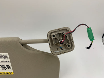 2010-2011 Ford Taurus Driver Sun Visor Gray Illuminated OEM E01B67009