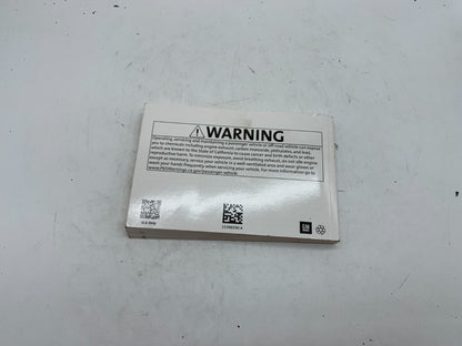 2019 Chevrolet Colorado Owners Manual OEM B03B51018