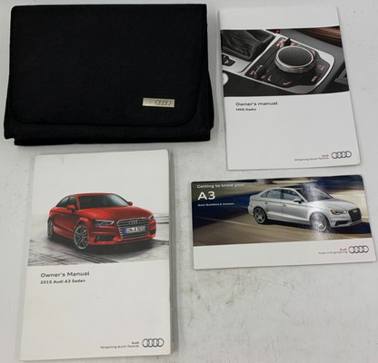 2015 Audi A3 Owners Manual Set with Case OEM B01B40041