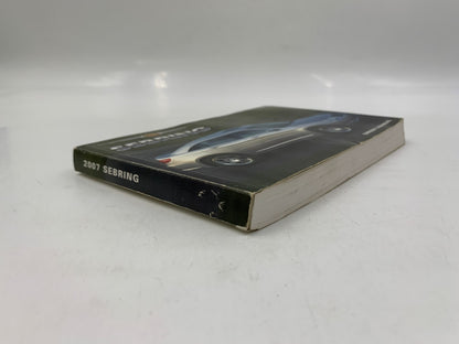 2007 Chrysler Sebring Owners Manual OEM C01B53017