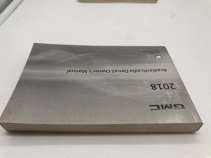 2018 GMC Acadia Owners Manual Set OEM B03B11060