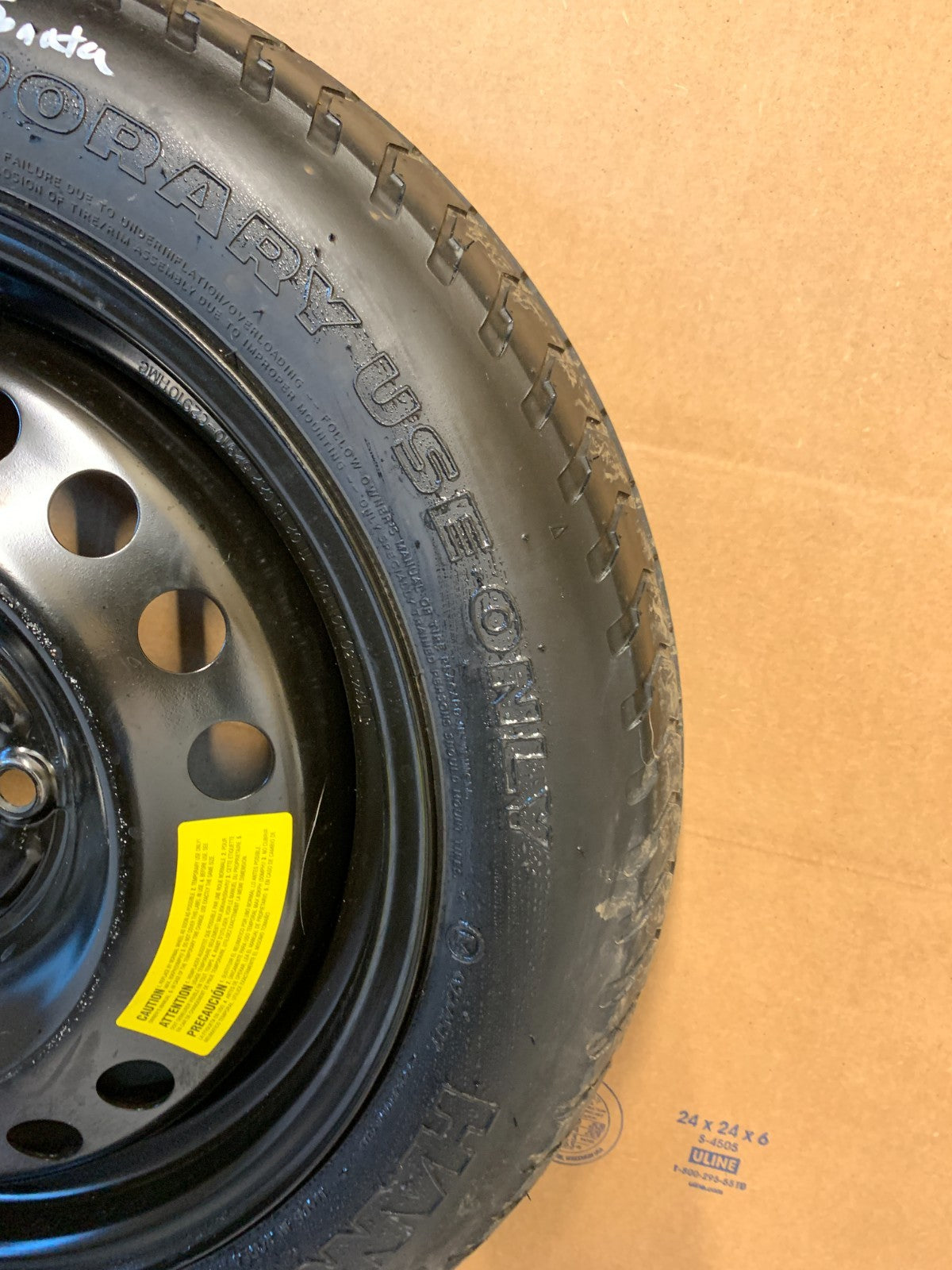 2015-2025 Hyundai Sonata 16" Spare Tire Wheel Compact Donut T125/80D16 Hankook