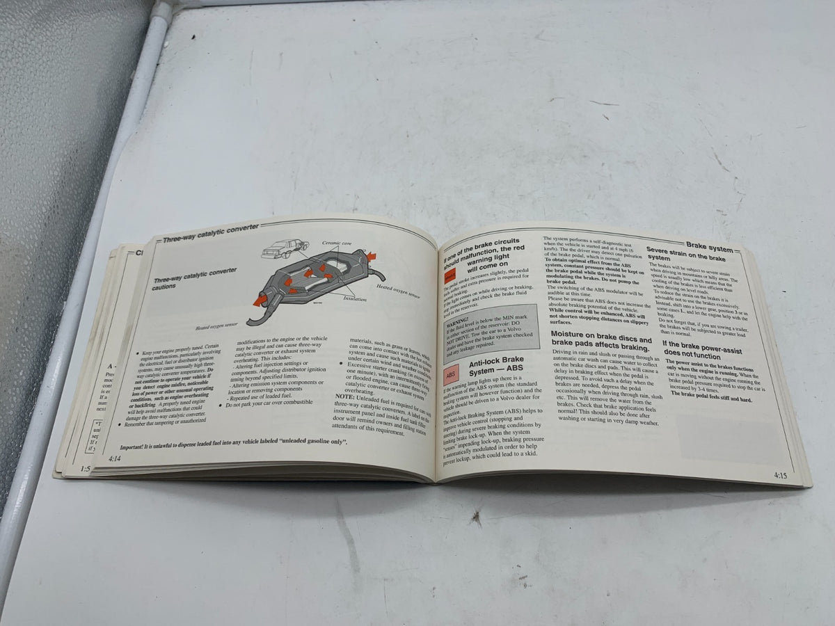1996 Volvo 960 Owners Manual OEM R01B15013