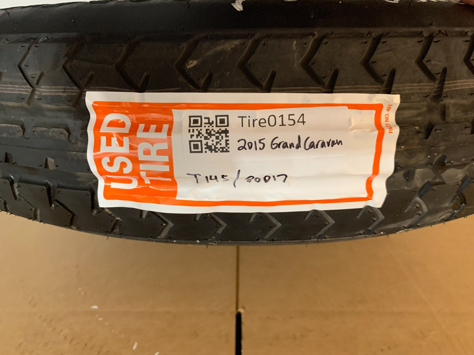 2012-2020 Dodge Grand Caravan Journey 17" Spare Tire Compact Donut OE T145/80D17