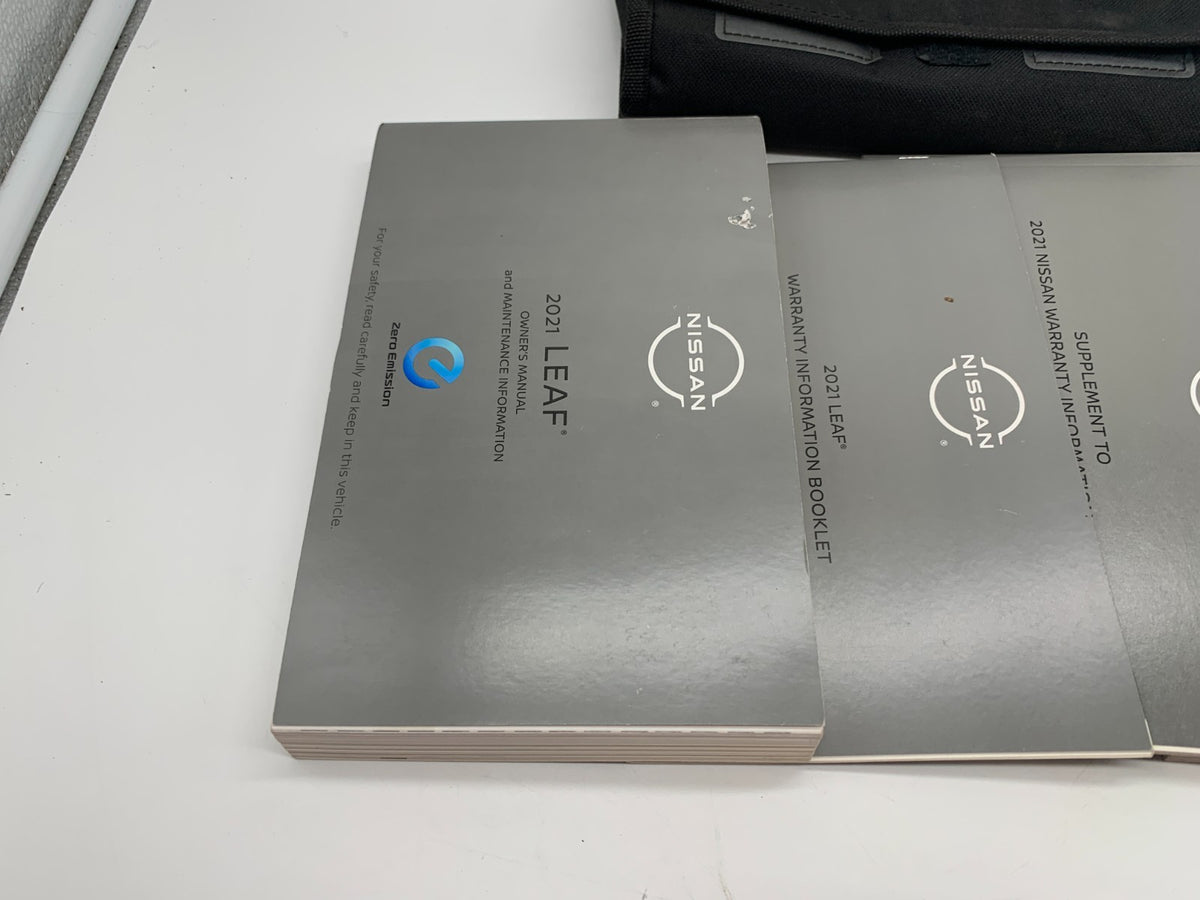 2021 Nissan Leaf Owners Manual Set with Case OEM D01B12059
