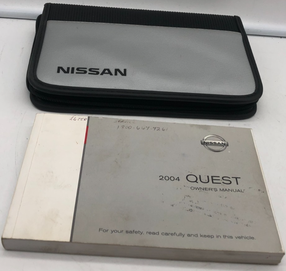 2004 Nissan Quest Owners Manual with Case OEM A01B06003