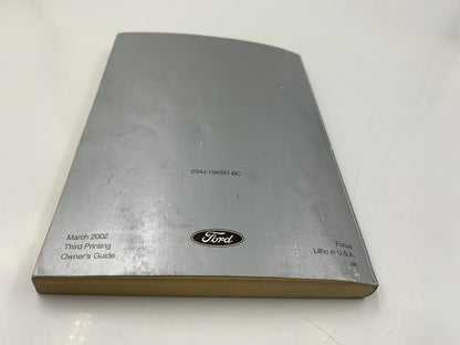 2002 Ford Focus Owners Manual OEM D03B36055