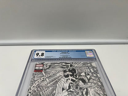 Venom #1 CGC 9.8 Bryan Hitch Second Printing Sketch Variant