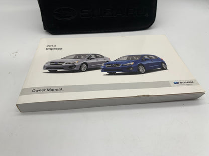 2013 Subaru Impreza Owners Manual Set with Case OEM A02B54013