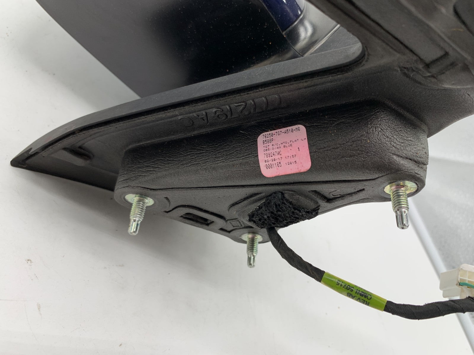 2017-2018 Honda Pilot Driver Side View Power Door Mirror Blue OEM