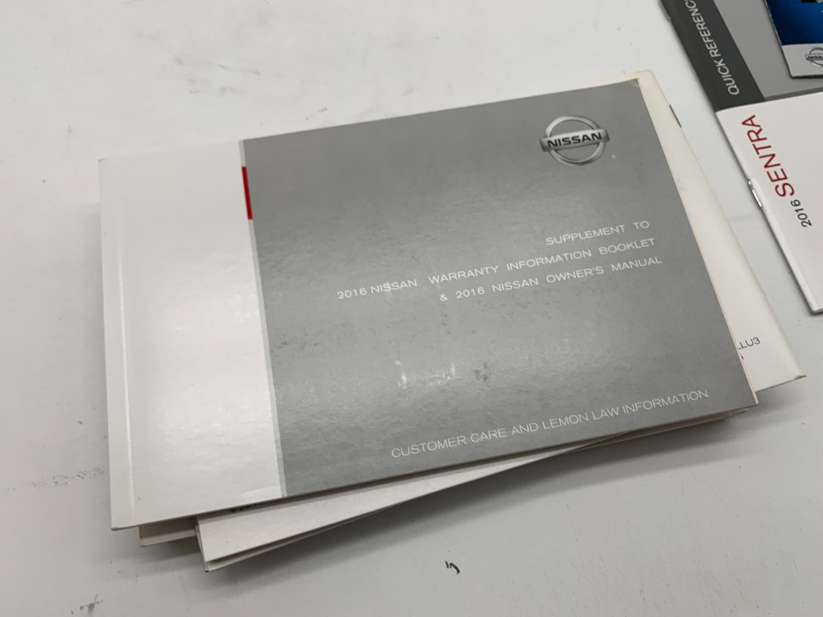 2016 Nissan Sentra Owners Manual Set with Case OEM B04B55052