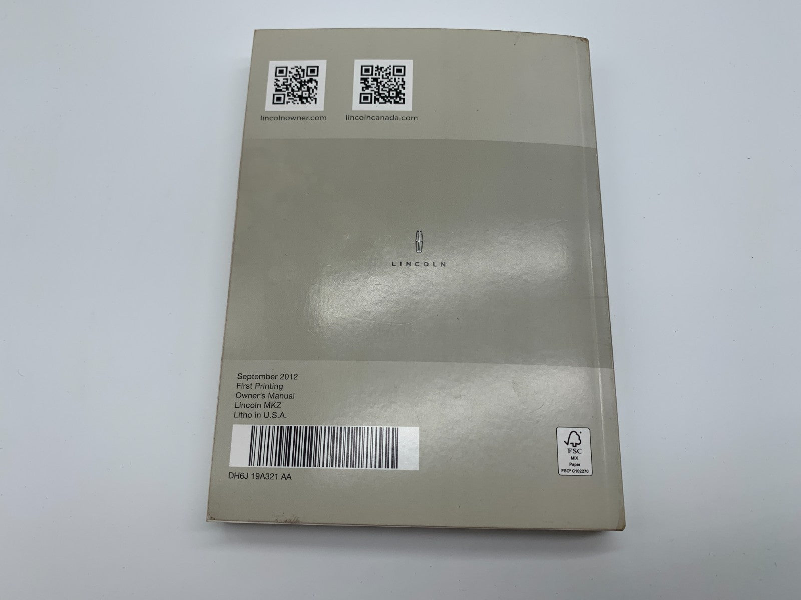 2013 Lincoln MKZ Owners Manual Set with Case OEM A02B32002