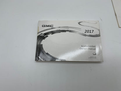 2017 GMC Acadia Owners Manual Set OEM C03B49011
