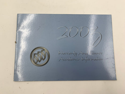 2003 Buick Rendezvous Owners Manual Set OEM A04B17090