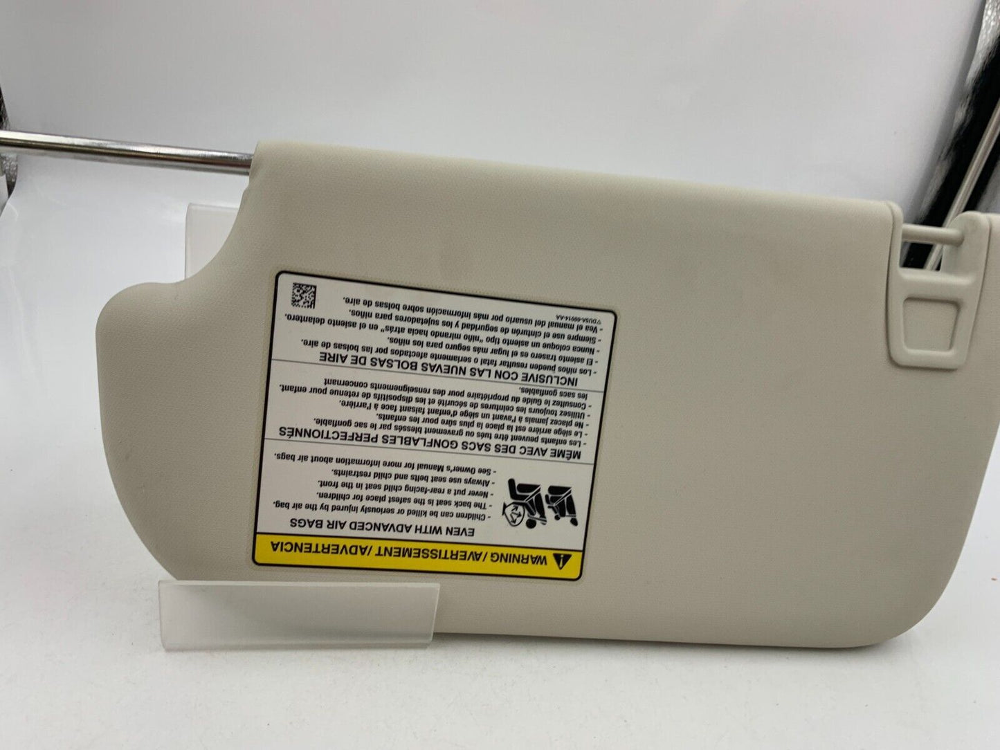 2013-2018 Ford Escape Passenger Sunvisor Sun Visor Gray OEM B03B52087