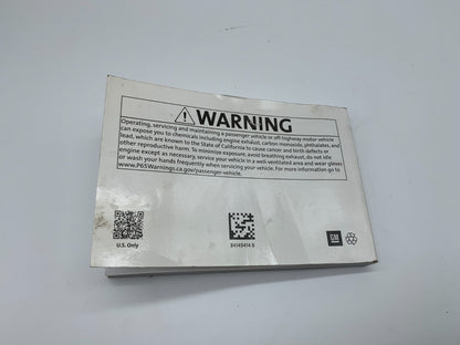 2019 Chevrolet Traverse Owners Manual OEM B02B16006