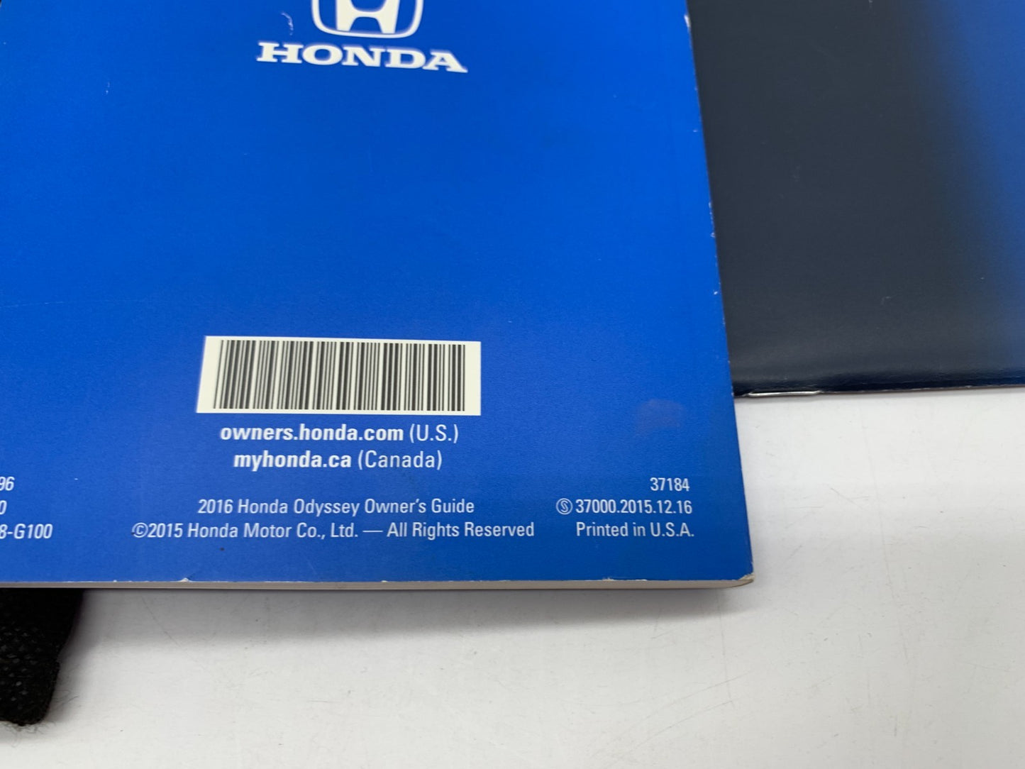 2016 Honda Odyssey Owners Manual Set with Case OEM