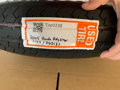 2005-2010 Honda Odyssey 17" Spare Tire Wheel Compact Donut T135/80D17