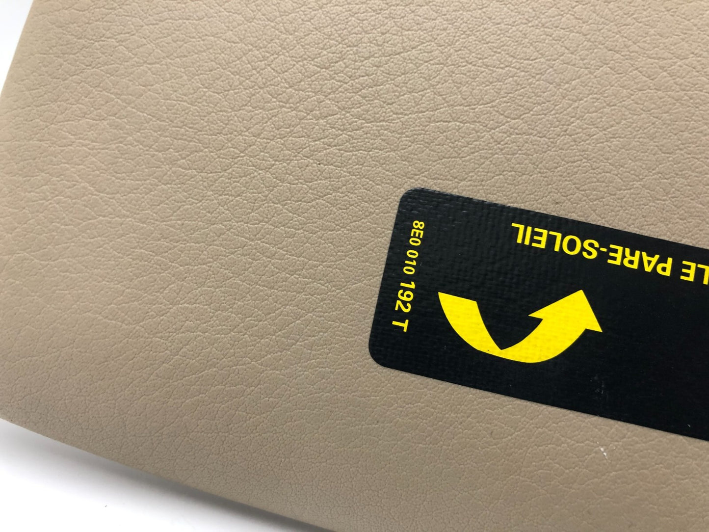 2003-2009 Audi A4 Passenger Sun Visor  Tan Illuminated OEM E01B27084