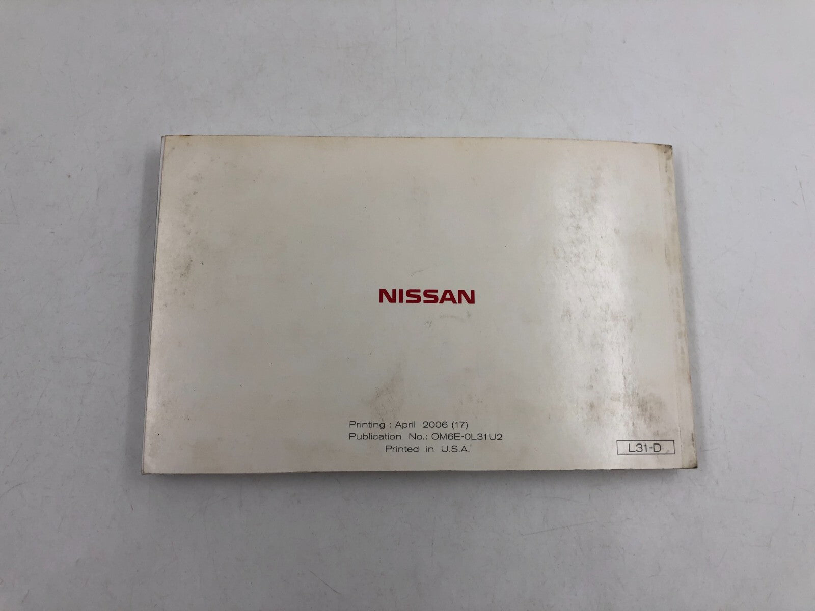 2006 Nissan Altima Owners Manual OEM D04B46058