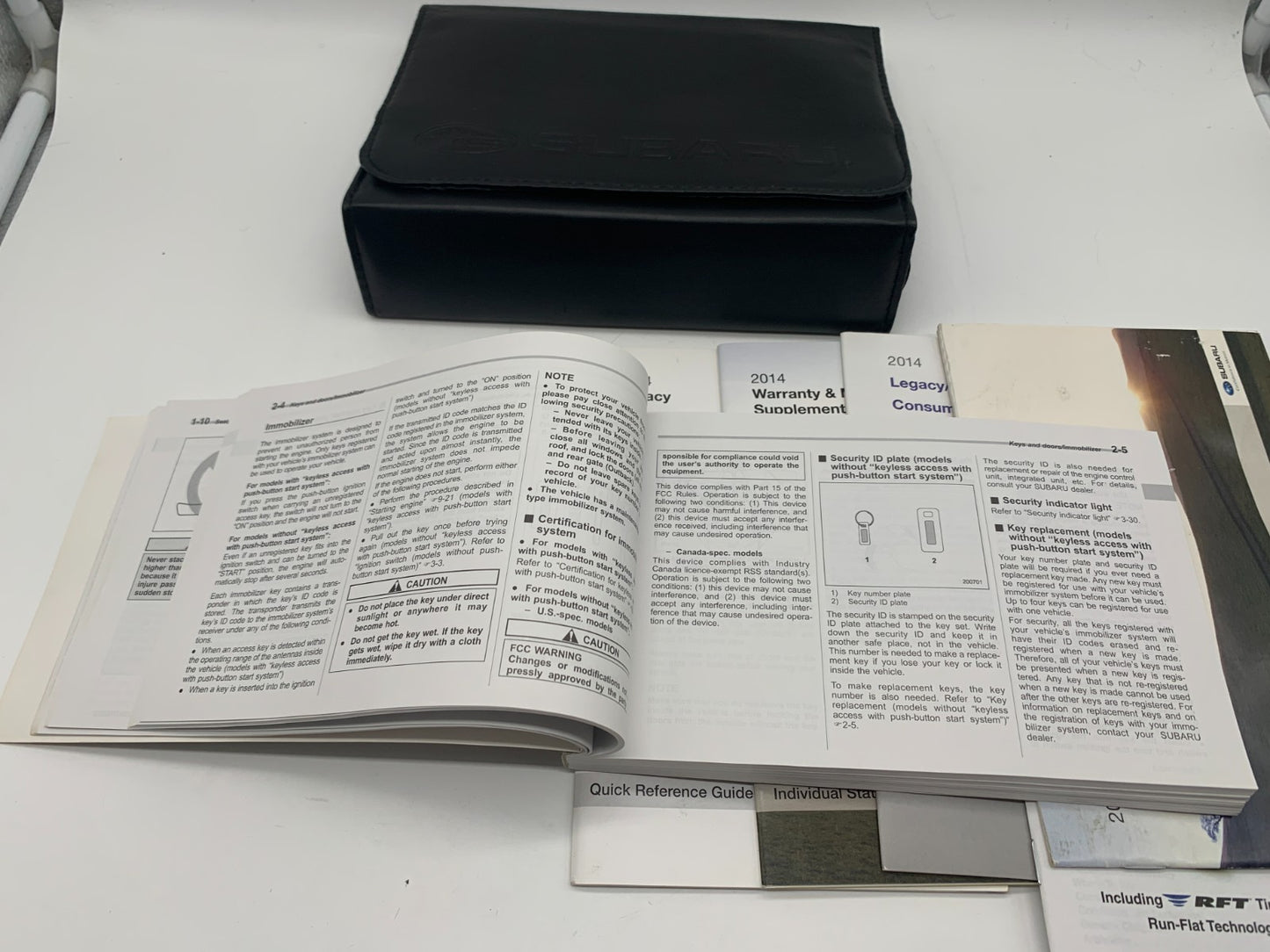 2014 Subaru Legacy Outback Owners Manual Set with Case OEM A02B50024
