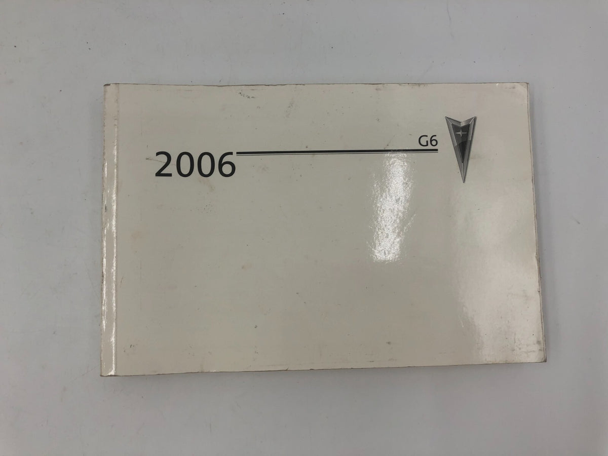 2006 Pontiac G6 Owners Manual OEM C01B07012