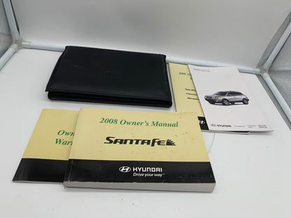 2008 Hyundai Santa FE Owners Manual Set with Case OEM A02B47046