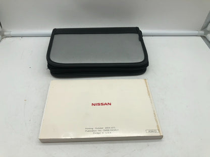 2005 Nissan Maxima Owners Manual with Case OEM A01B02004