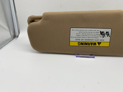 2011-2015 Hyundai Sonata Passenger Sun Visor Tan Illuminated OEM B02B09089
