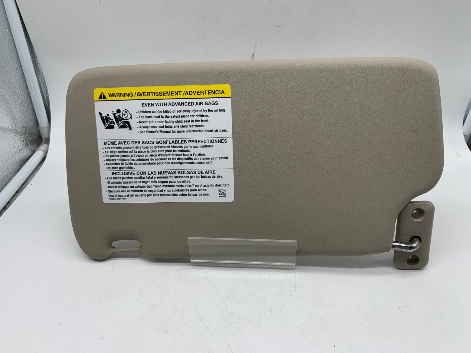 2011-2019 Ford Fiesta Passenger Sun Visor Sunvisor Tan OEM E02B18002