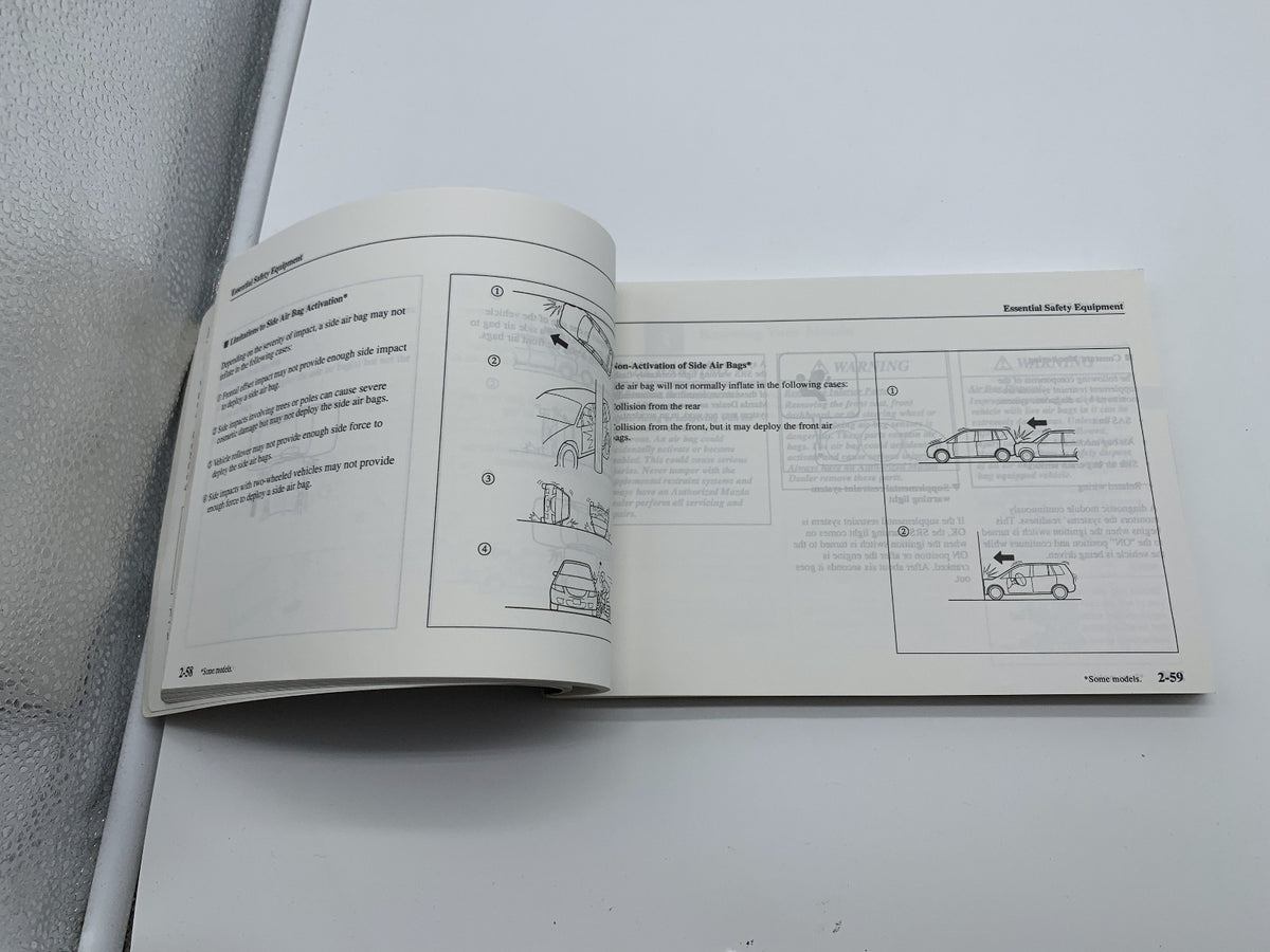 2000 Mazda MPV Owners Manual with Case OEM R01B02015