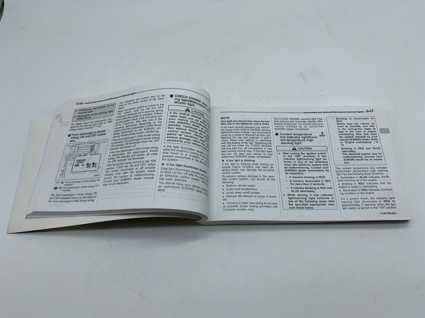 2016 Subaru Impreza Owners Manual OEM C03B56020