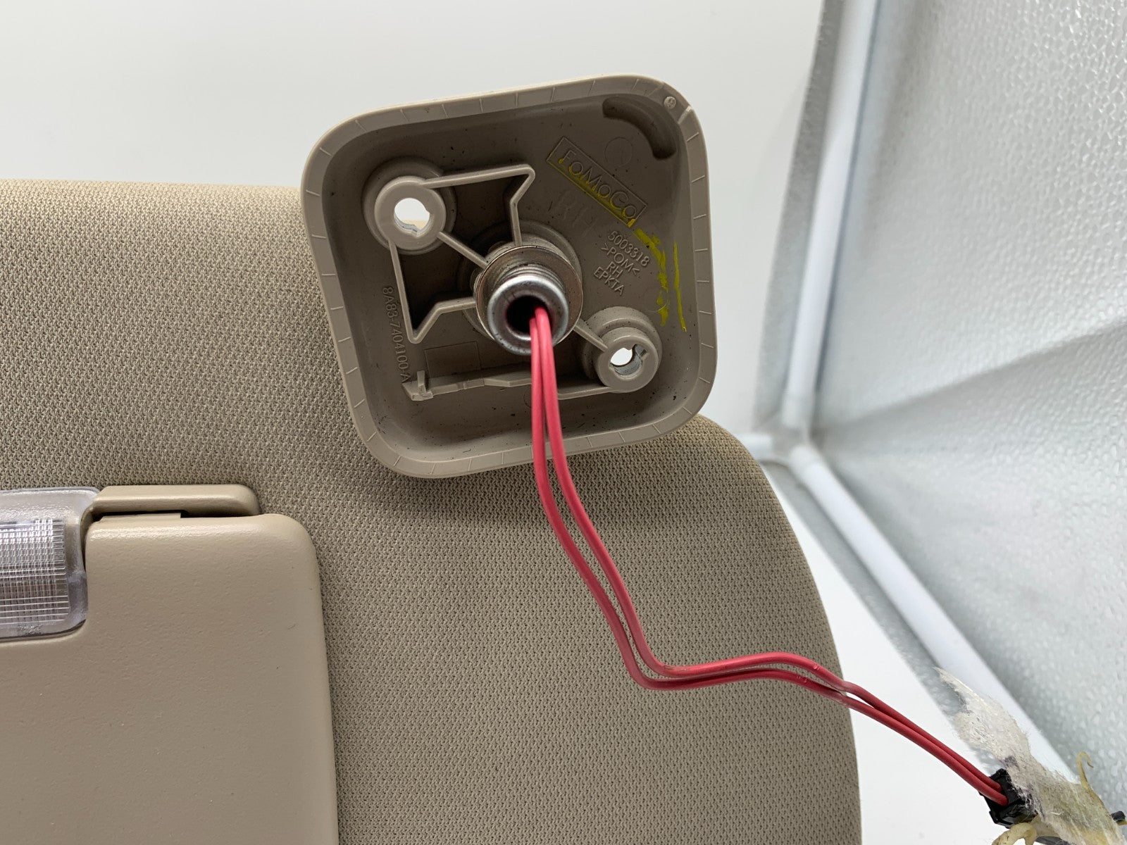 2009-2012 Ford Flex Passenger Sun Visor Gray Illuminated OEM A01B22054