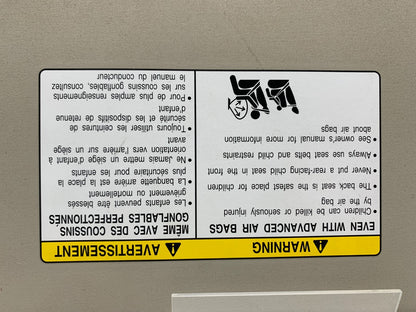 2008-2015 Nissan Rogue Passenger Visor Sunvisor Beige Illumination OEM C02B23063