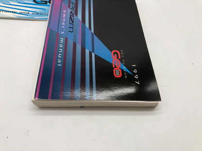 1997 Geo Prizm Owners Manual Set with Case OEM R01B46005