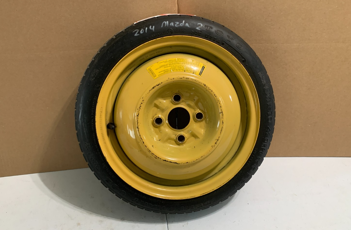 2011-2014 Mazda 2 Mazda2 14" Spare Tire Compact Donut T115/70D14