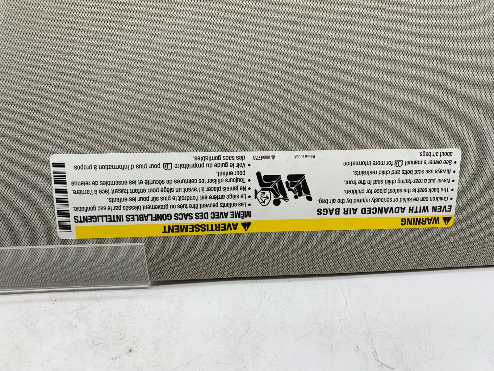 2013-2021 Buick Encore Passenger Sun Visor Gray Illumination OEM A03B06004