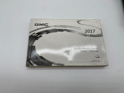 2017 GMC Acadia Owners Manual Set with Case OEM B02B32043