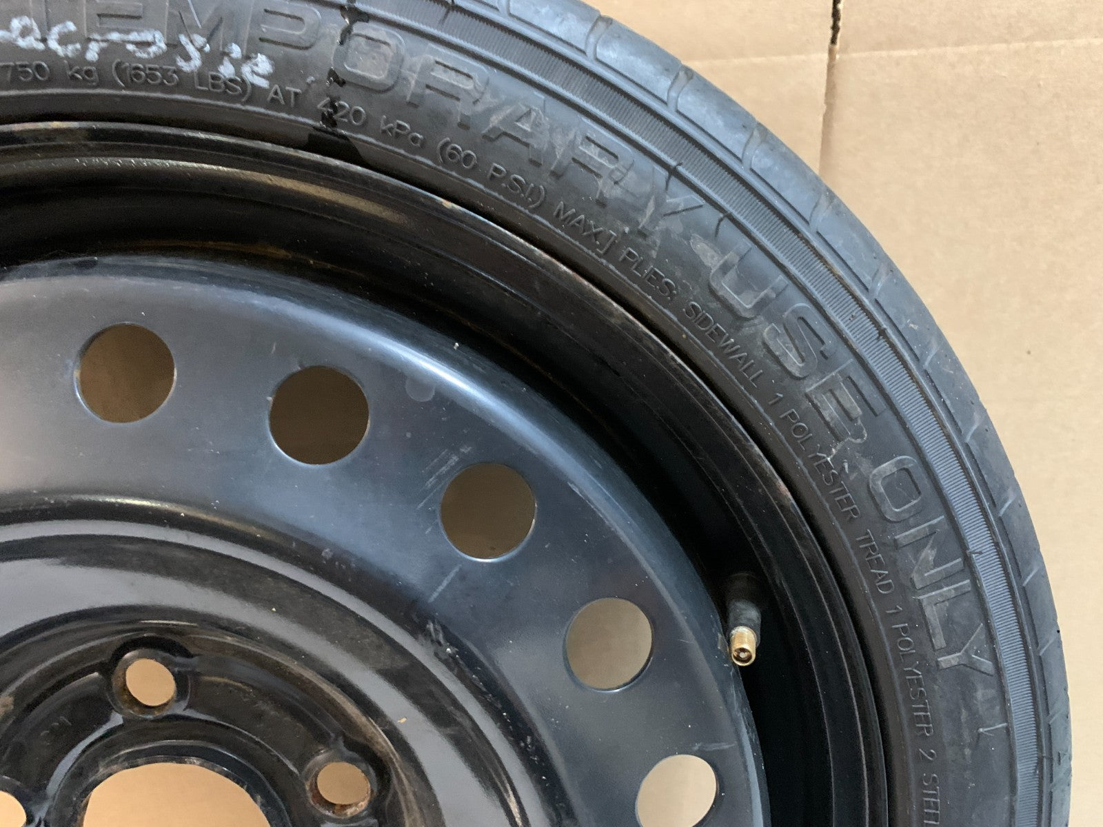 2010-2016 Buick Lacrosse 17" Spare Tire Compact Donut T125/70R17