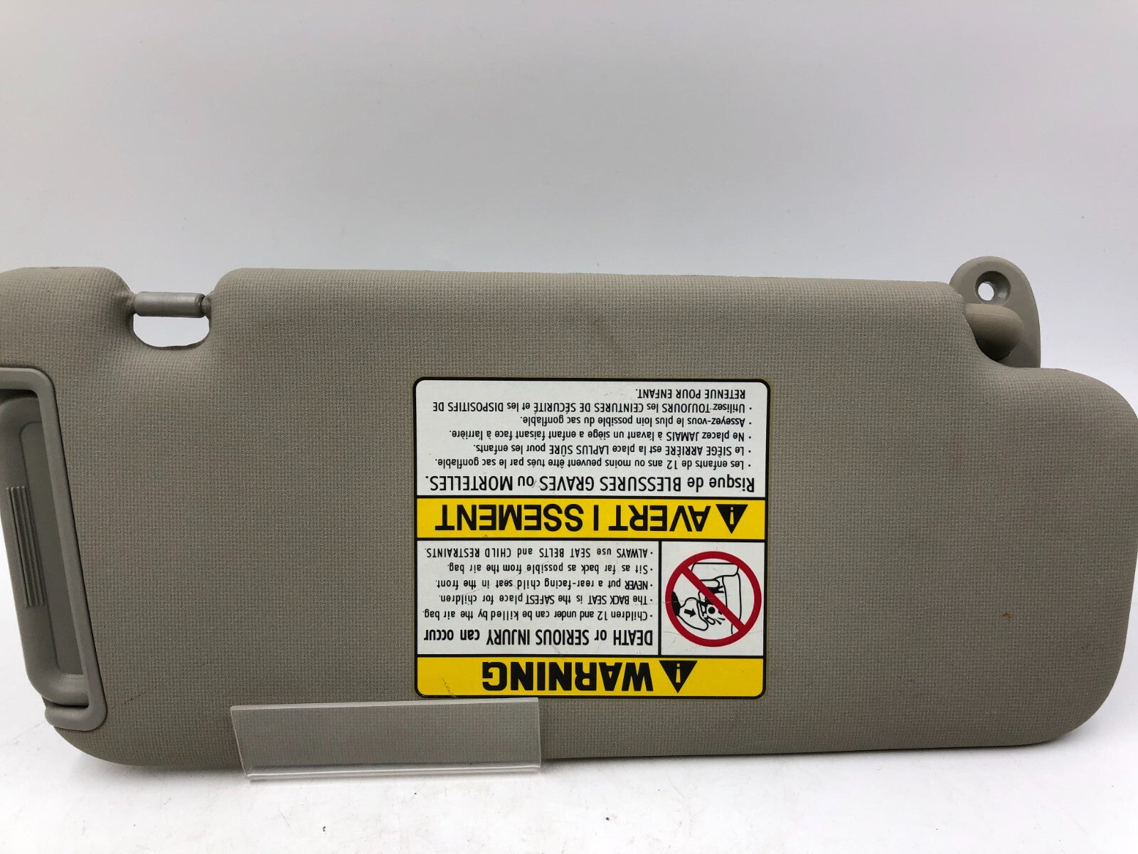 2010-2013 Kia Forte Driver Sun Visor Sunvisor Gray OEM D01B45010