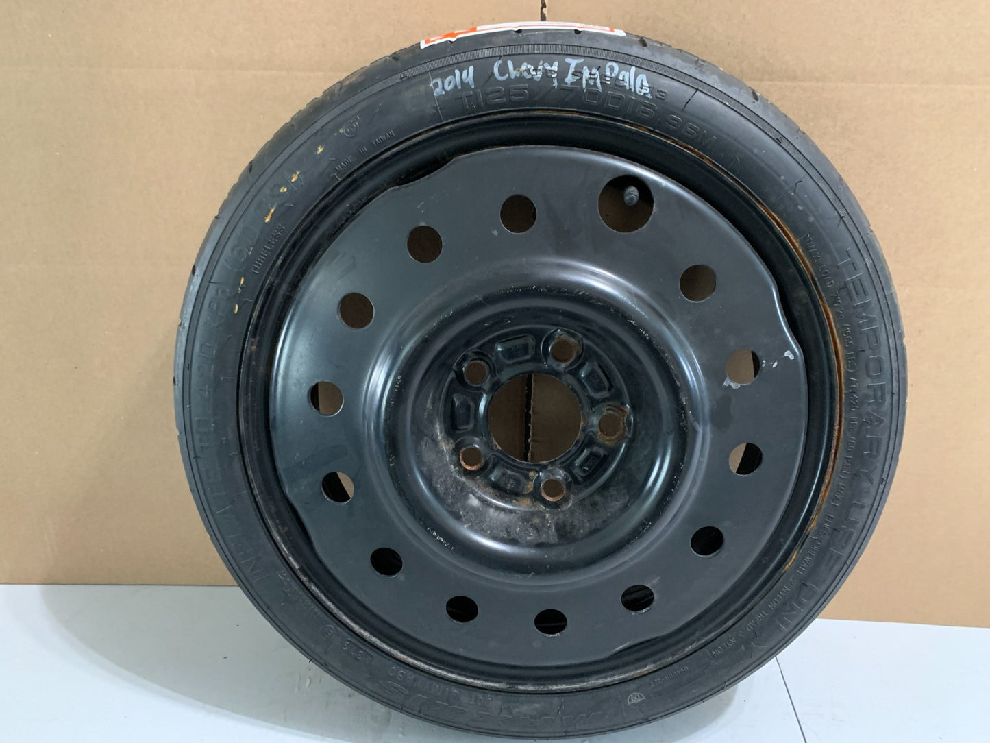2010-2016 Chevrolet Impala Lacrosse 16" Spare Tire Compact Donut T125/70D16 OEM