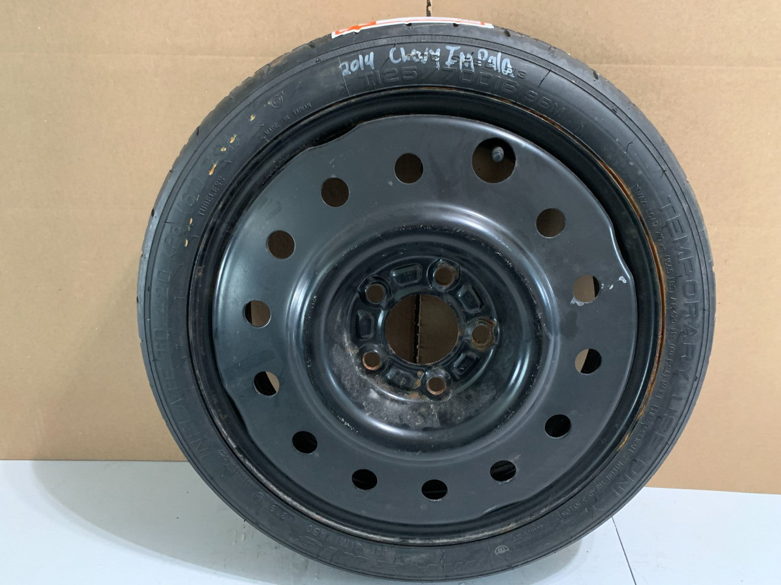 2010-2016 Chevrolet Impala Lacrosse 16" Spare Tire Compact Donut T125/70D16 OEM