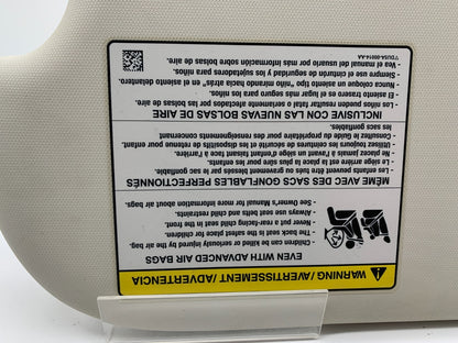 2013-2019 Ford Escape Passenger Sun Visor Ivory Illuminated OEM C03B24009