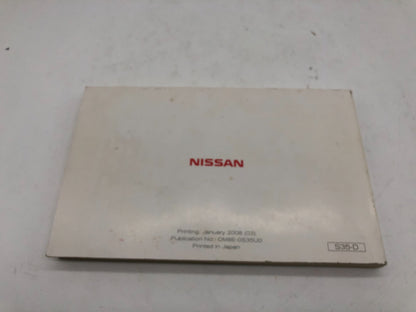 2008 Nissan Rogue Owners Manual OEM D02B62013