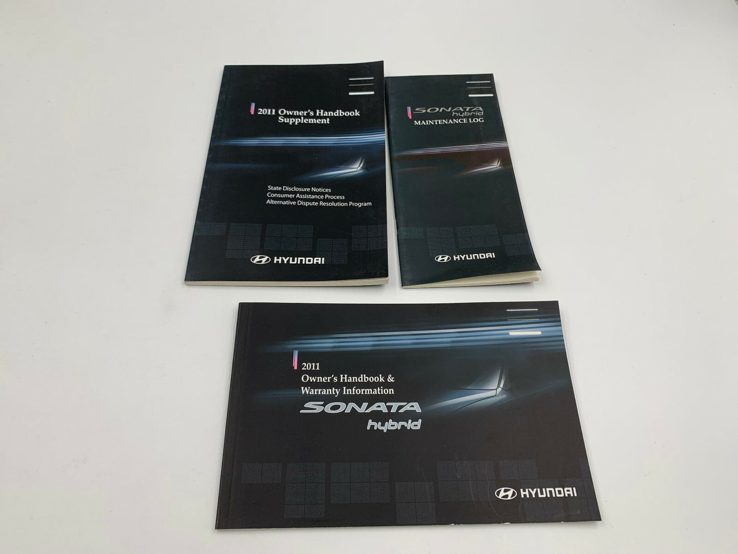 2011 Hyundai Sonata Hybrid Owners Manual with Leather Case OEM B02B38084