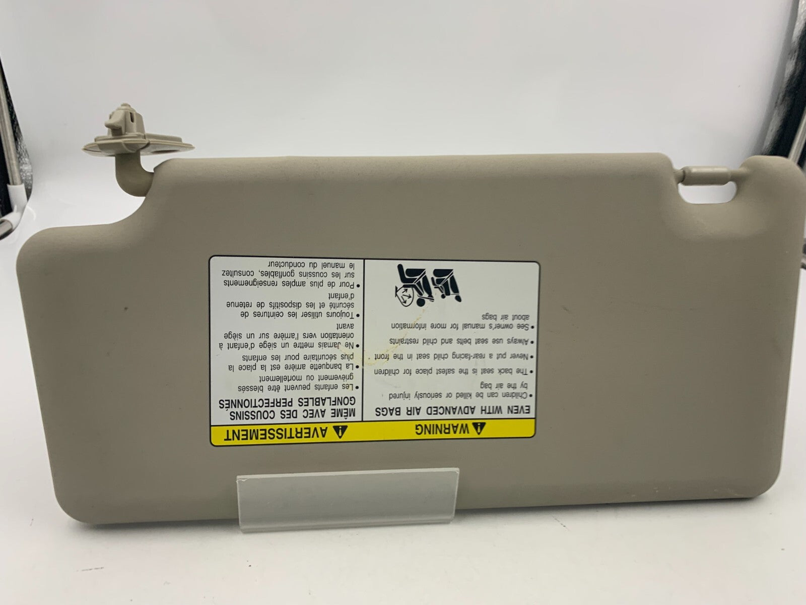 2008-2010 Nissan Rogue Passenger Sun Visor Sunvisor Gray OEM C01B38069